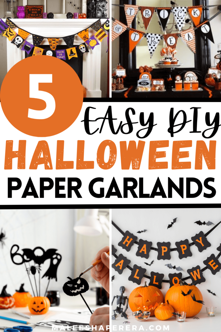 Easy DIY Paper Garland Ideas to Make This Halloween - Maleesha Perera