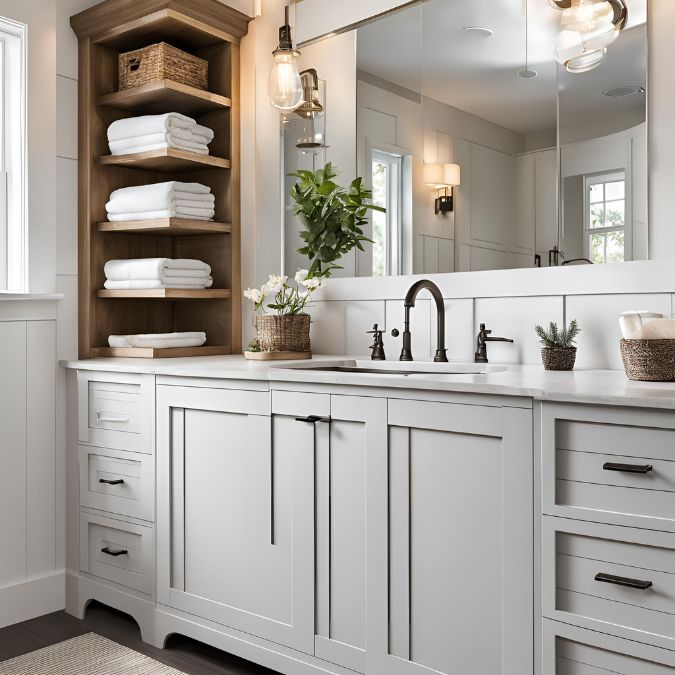 Stunning Modern Farmhouse Bathroom Ideas You'll Love - Maleesha P