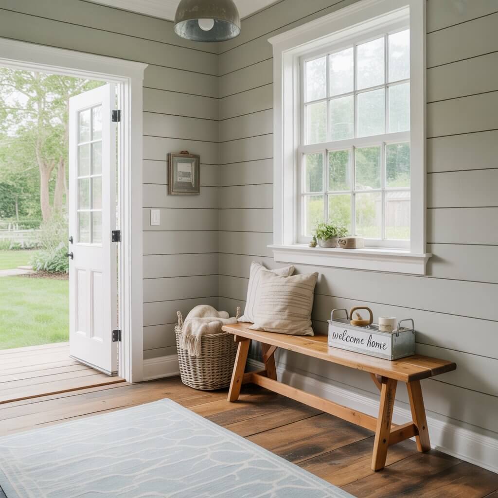 Modern Farmhouse Mudroom Ideas That Transform Your Entryway - Maleesha P