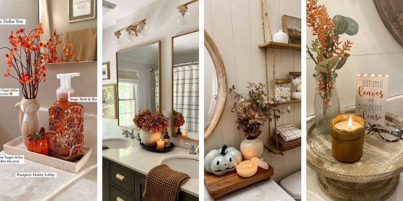 Cute and Cozy Small Fall Bathroom Décor Ideas - Maleesha P